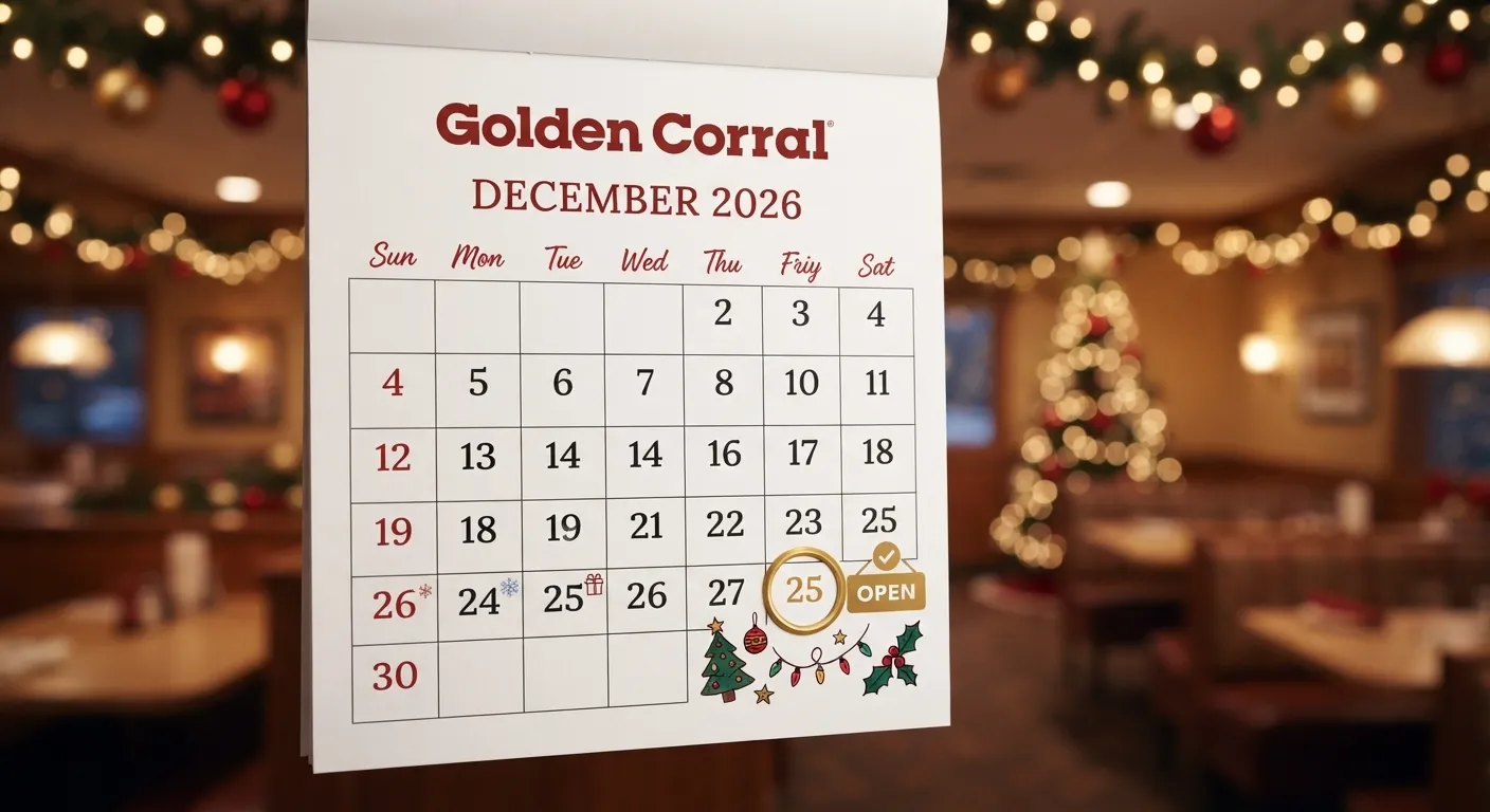 Golden Corral Christmas Day 2026 hours guide